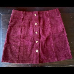 cute wine colored skirt (size small) hardly used!